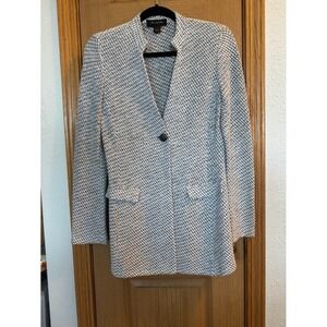 Women's St. John Blazer Size 4 Gray & White